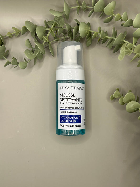 NIYA TIJARA – Mousse Nettoyante Aloe Vera & Nila – Éclat et Pureté Naturels