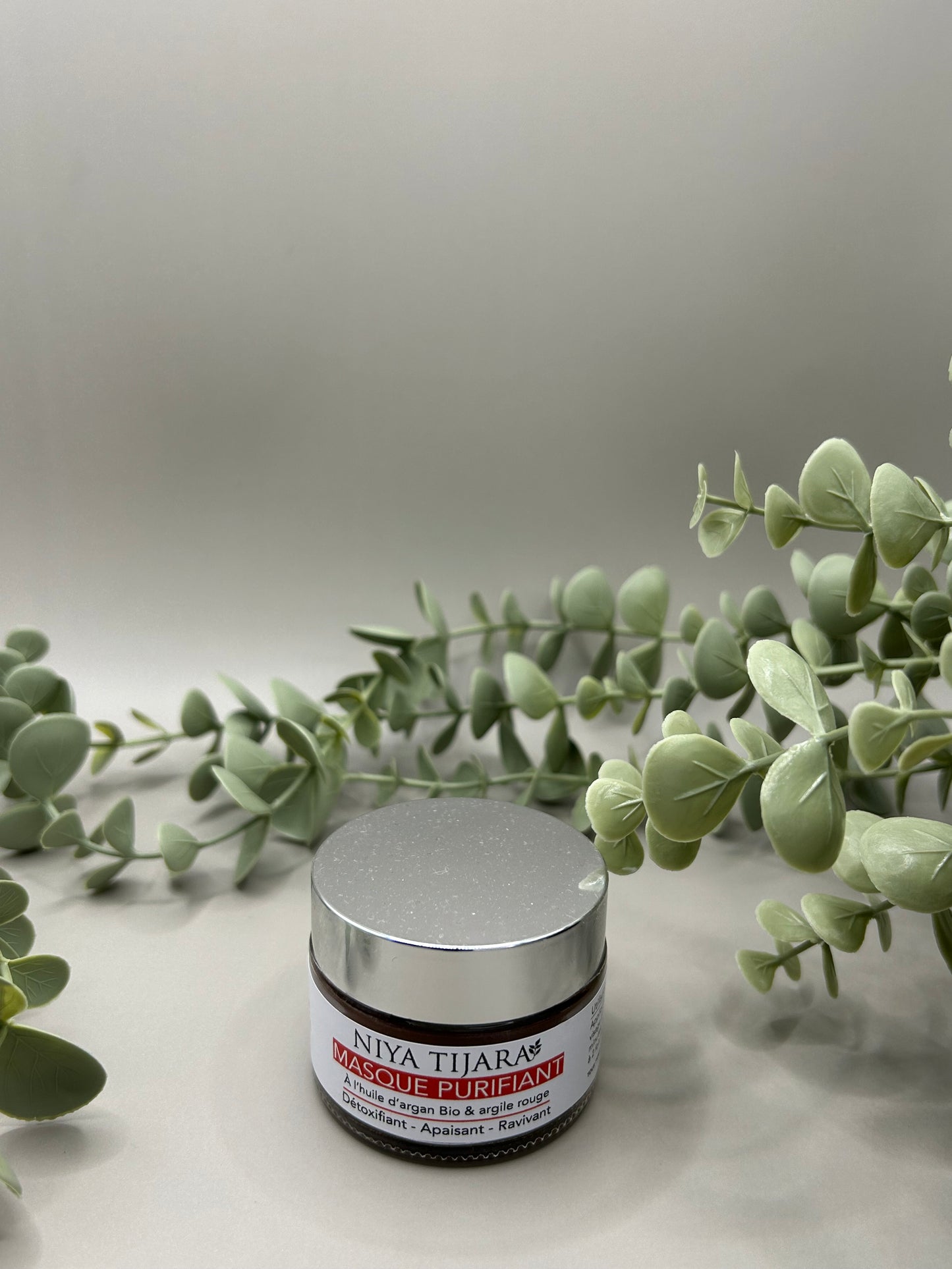 Masque Purifiant & Éclat – Argile Rouge & Huile d’Argan Bio | 50 ml