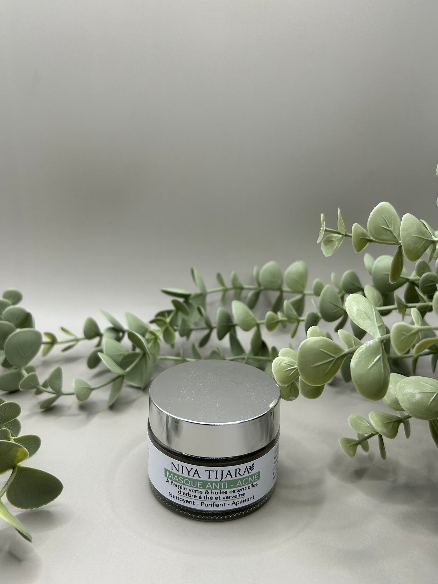 Masque Anti-Acné & Purifiant – Argile Verte, Arbre à Thé & Verveine | 50 ml