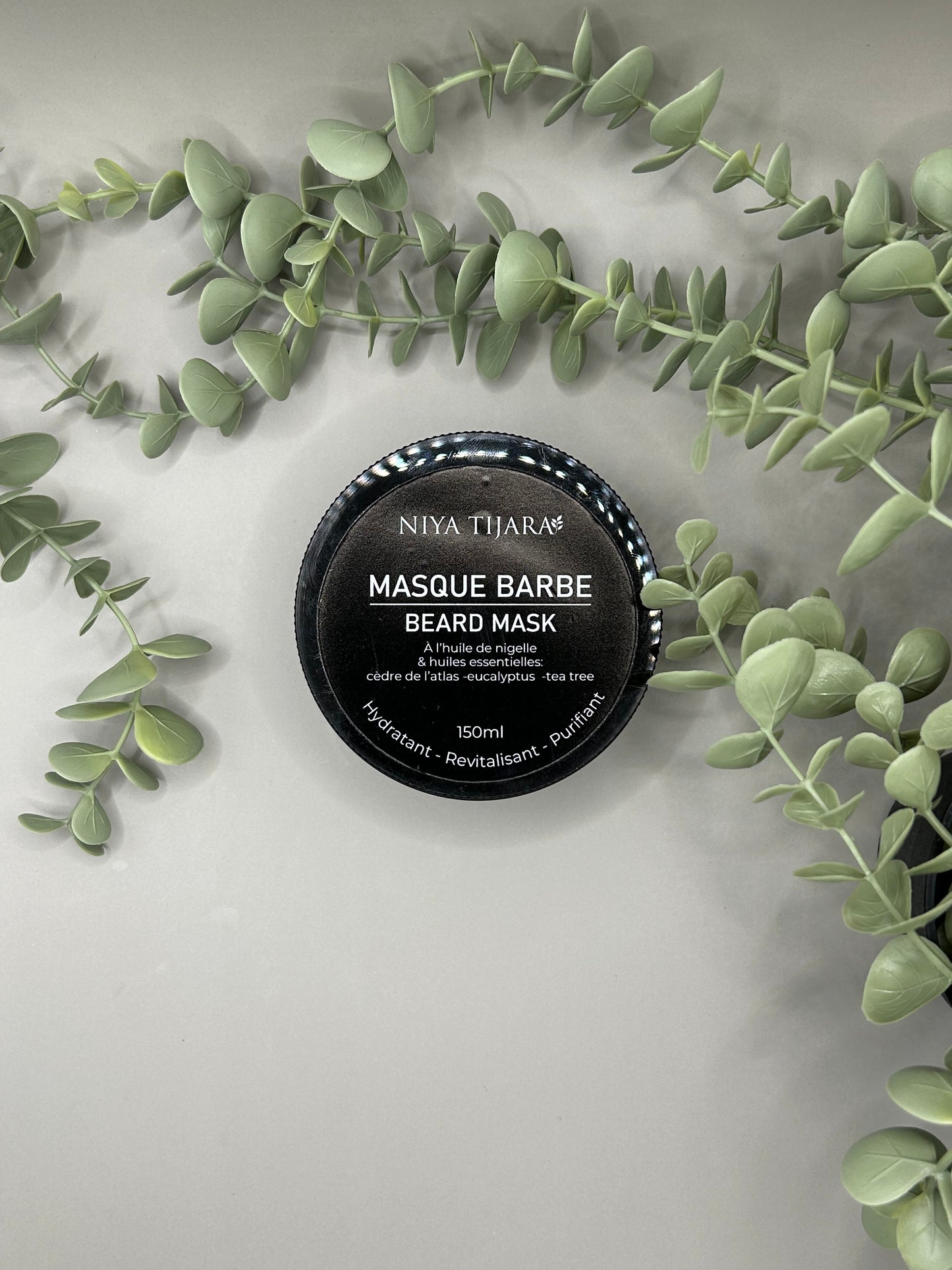 Masque à Barbe Hydratant & Purifiant – Huile de Nigelle & Huiles Essentielles| 150 ml