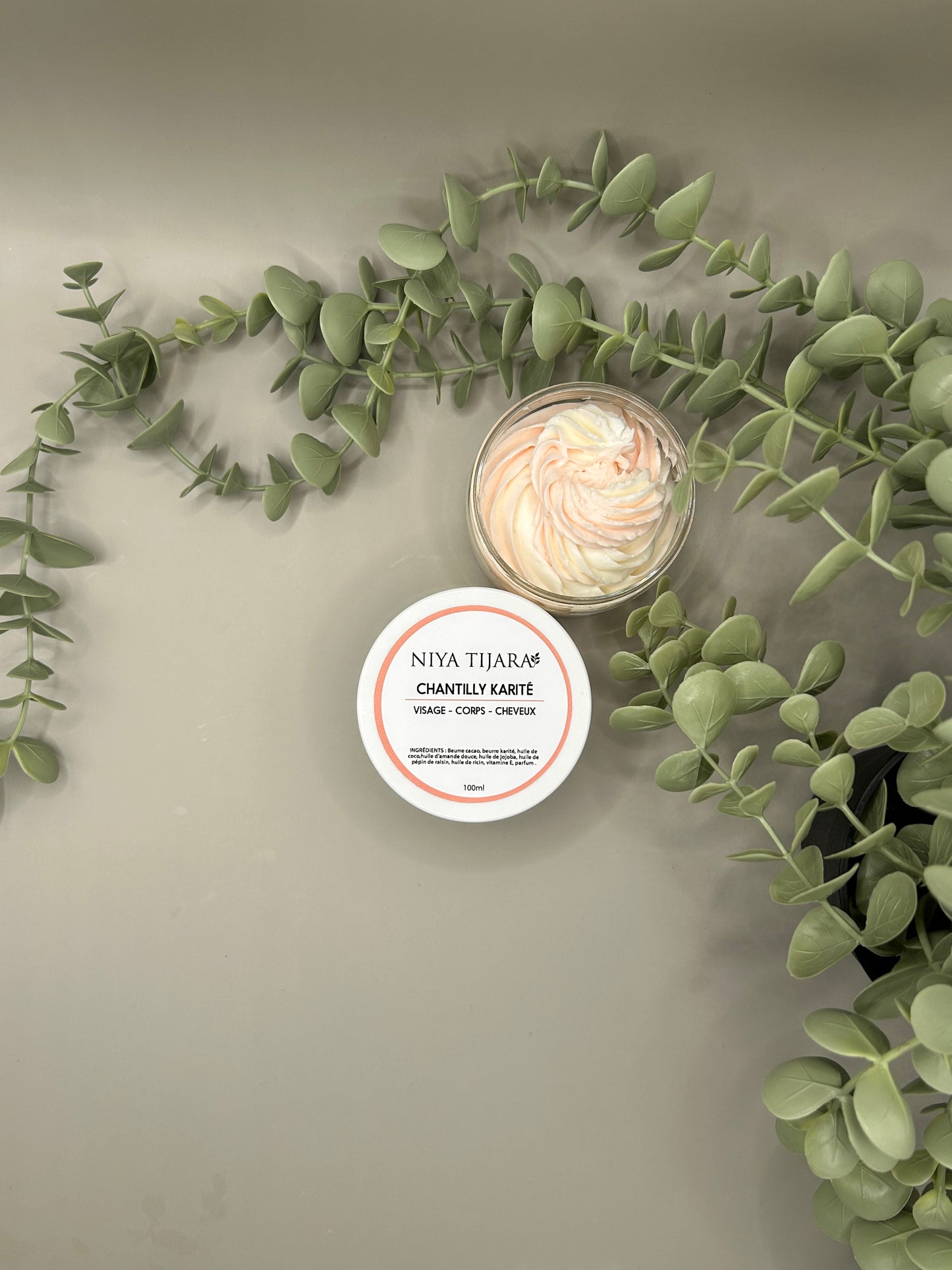 Chantilly Karité Multi-Usages – Visage, Corps & Cheveux | Parfum Pêche – 100 ml