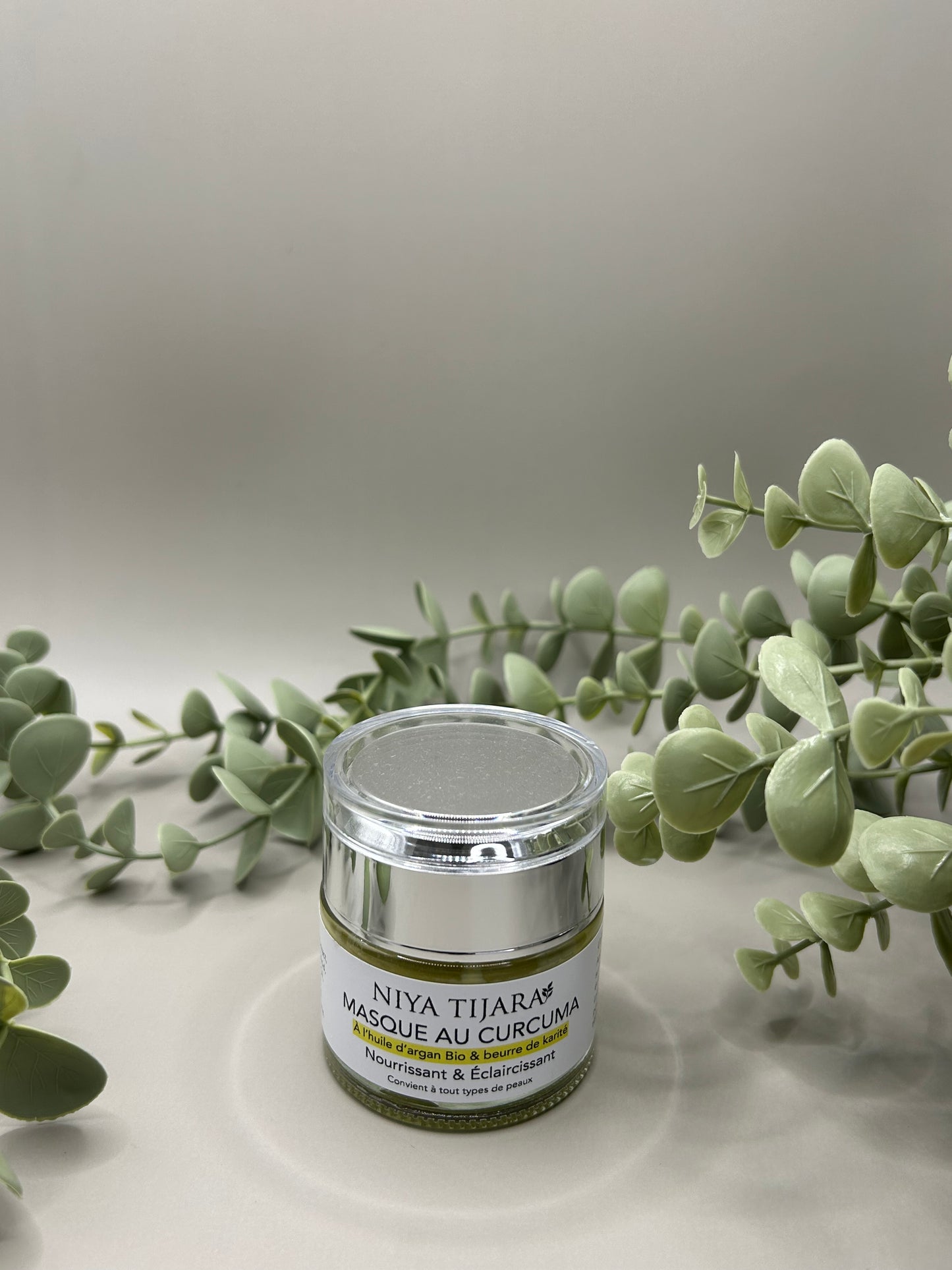 Masque Visage Éclat & Nutrition – Curcuma, Huile d’Argan Bio & Beurre de Karité | 50 ml