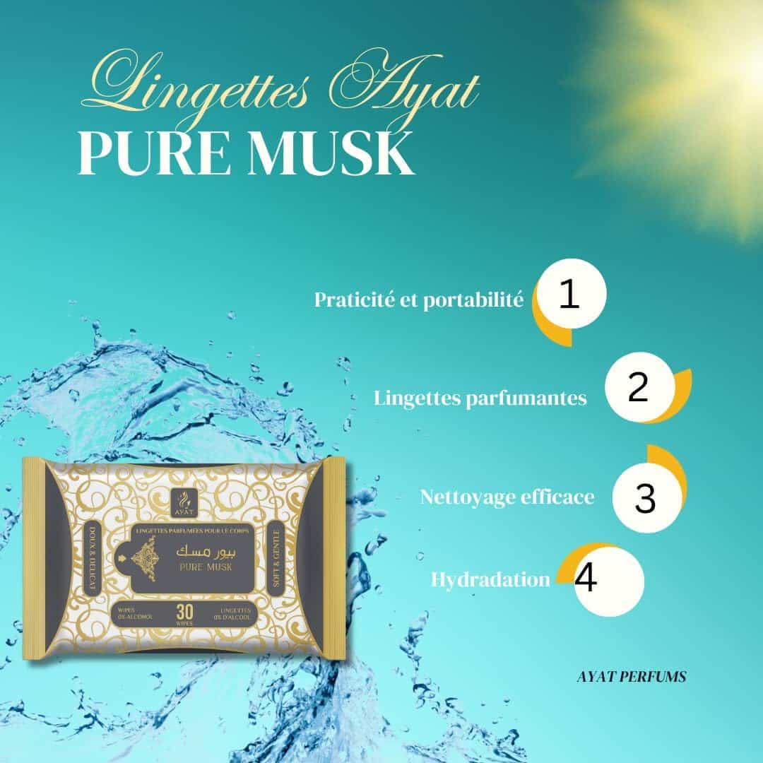 Lingettes Intimes Parfumées Pure Musk