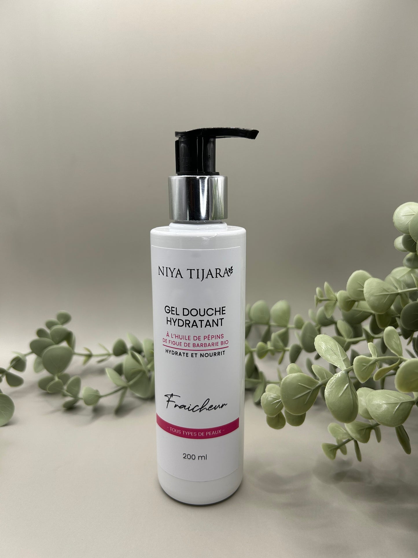 Gel Douche Hydratant à l’Huile de Pépins de Figue de Barbarie Bio – 200 ml | NIYA TIJARA