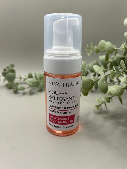 Mousse Nettoyante Booster Éclat – Niacinamide & Provitamine B5 | 98 % Naturelle