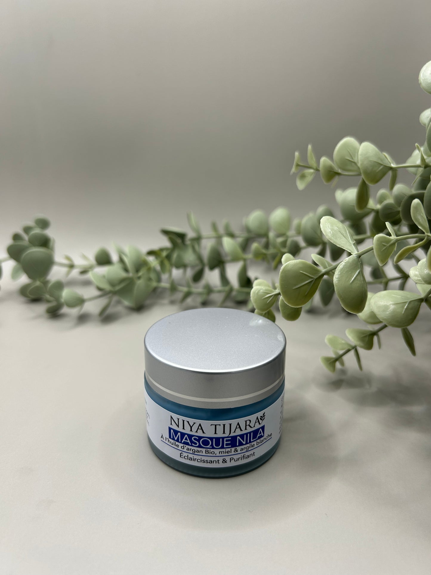 Masque Nila Éclaircissant & Purifiant – Huile d’Argan Bio, Miel & Argile Blanche | 50 ml