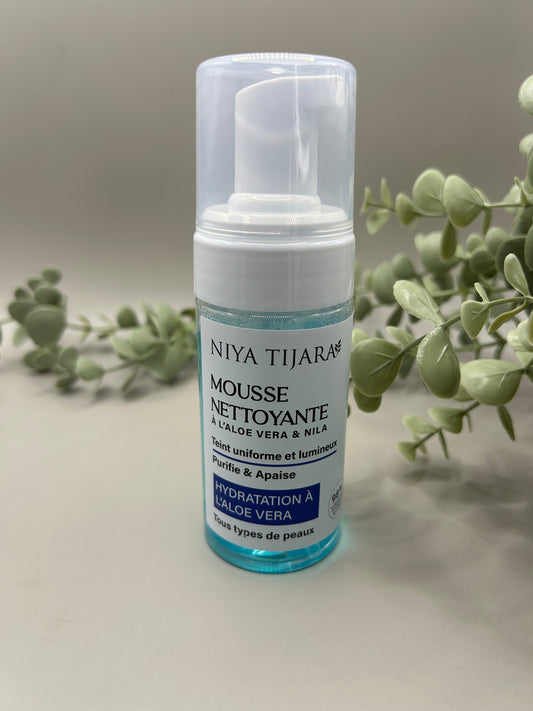 NIYA TIJARA – Mousse Nettoyante Aloe Vera & Nila – Éclat et Pureté Naturels