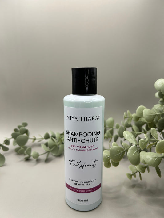 Shampooing Anti-Chute Fortifiant – Pro-Vitamines B5 & Extraits de Plantes Naturels | NIYA TIJARA