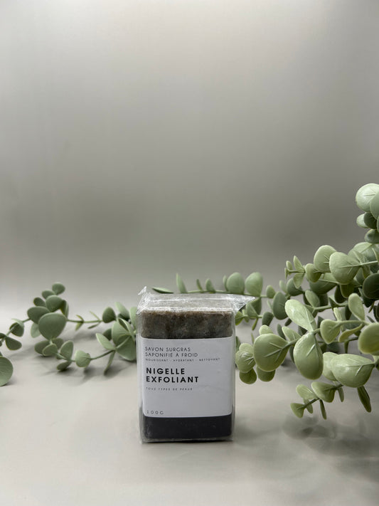 Savon Artisanal à la Nigelle – Exfoliant, Nourrissant & Hydratant – 100g | NIYA TIJARA